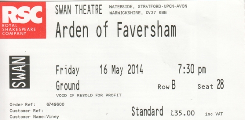 Arden of Faversham ticket