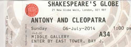 Antony & Cleo ticket globe