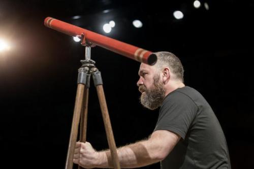 Brendan Cowell in Life of Galileo at the Young Vic. Photo by Johan Persson. sized